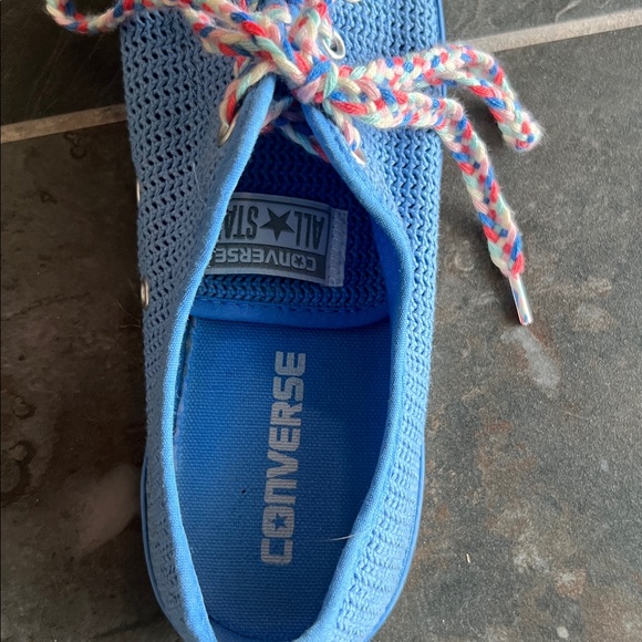Converse Blue mesh Sneakers with braided shoe strings - Picture 4 of 5